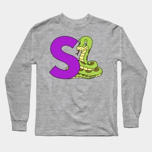 Letter S with Snake Long Sleeve T-Shirt